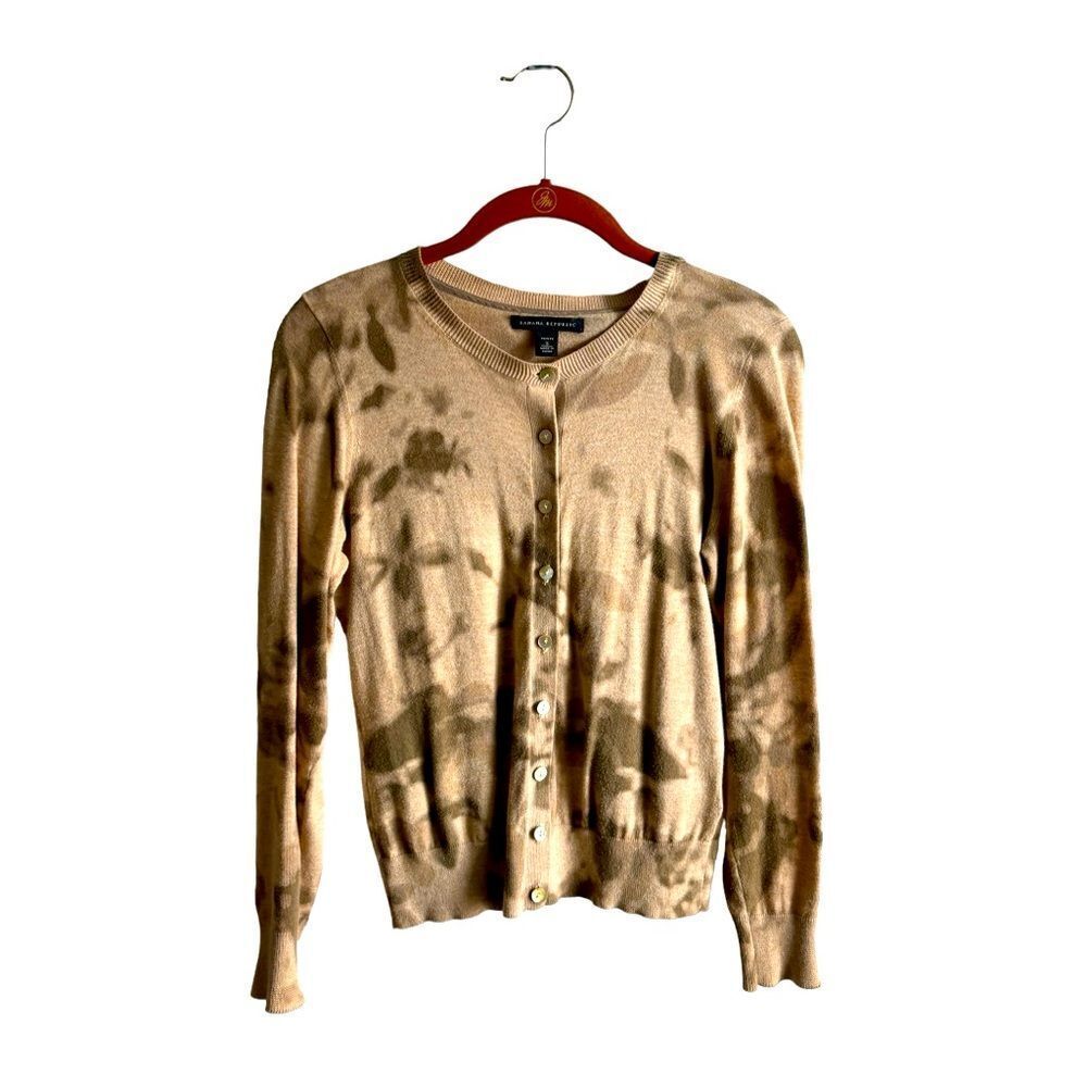 Banana Republic Taupe Cardigan Size Petite Small 3 0407